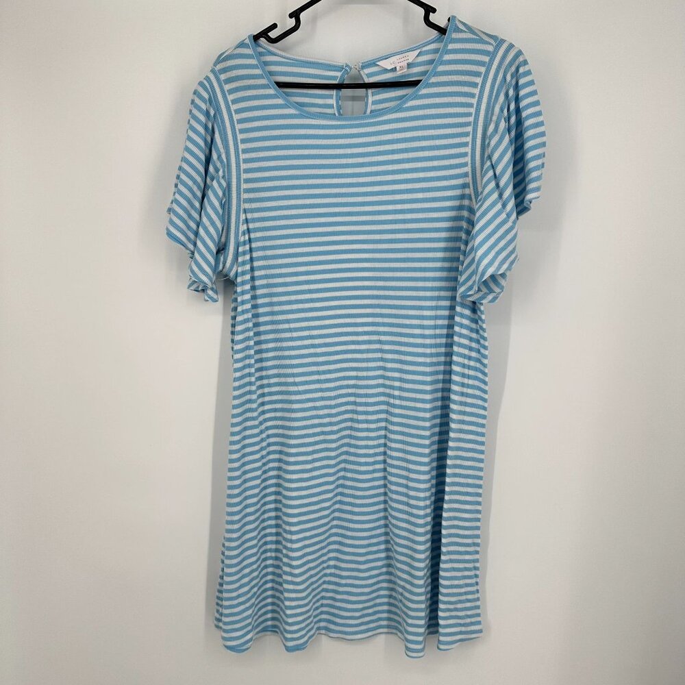 LC Lauren Conrad Dress Women's Size XL Blue & White Stripe Flowy sleeve
